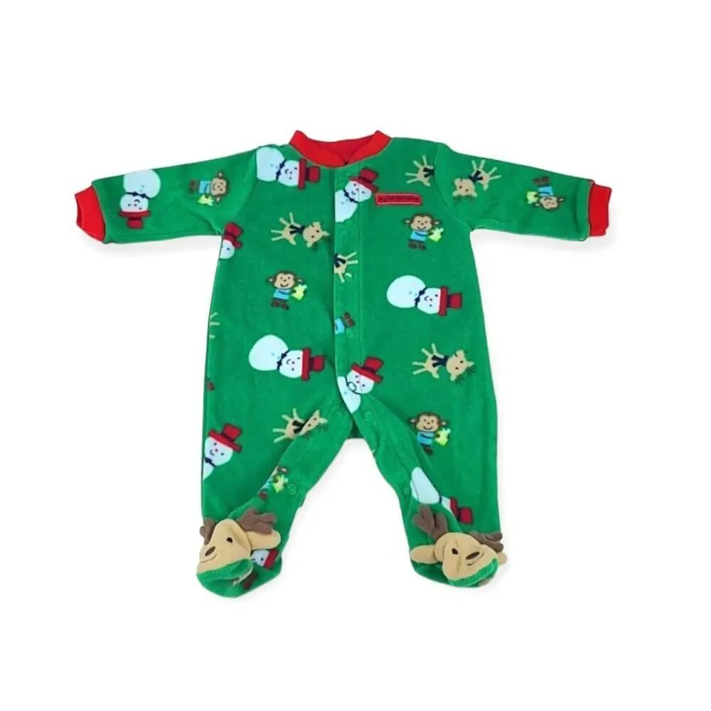 Baby Boys Carters Just One You Christmas Pajamas - Sz 3 mo